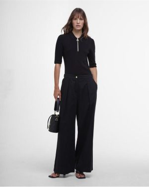 Barbour International Riley Wide-Leg Trousers - Black
