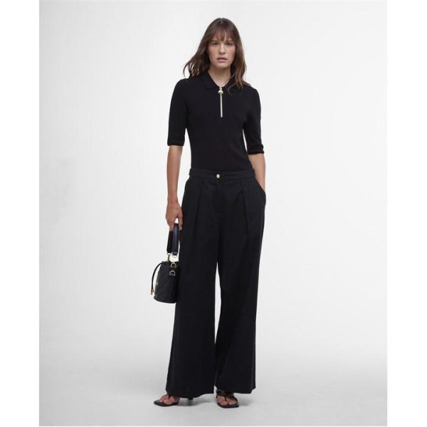 Barbour International Riley Wide-Leg Trousers - Black