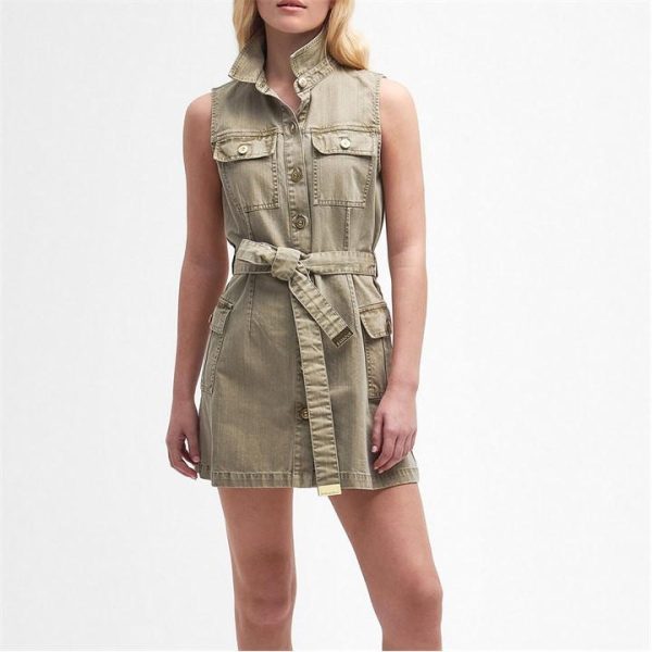 Barbour International Tamsin Denim Mini Dress - Beige
