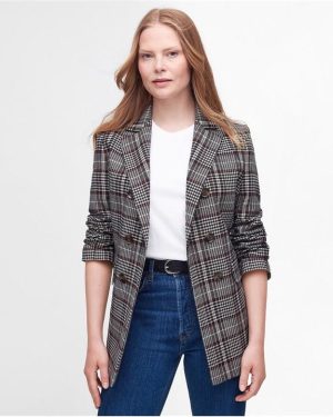 Barbour Norma Double-Breasted Blazer - Grey