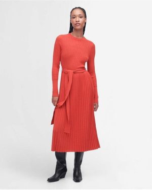 Barbour Norma Knitted Dress - Red