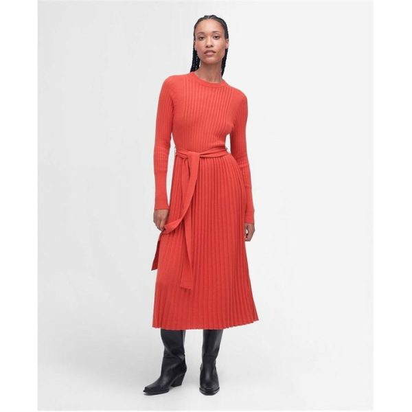 Barbour Norma Knitted Dress - Red