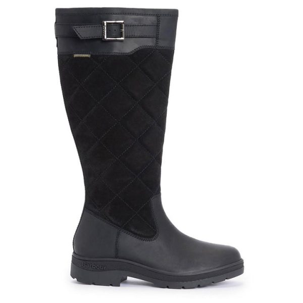 Barbour Oak Knee-High Boots - Black