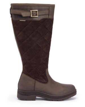 Barbour Oak Knee-High Boots - Brown
