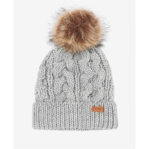 Barbour Penshaw Cable-Knit Beanie - Grey