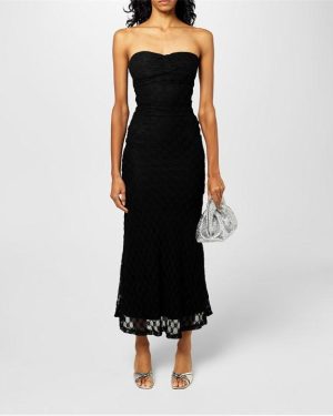 Bardot Adoni Strapless Midi Dress - Black