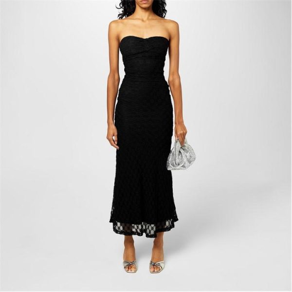 Bardot Adoni Strapless Midi Dress - Black