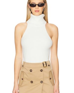Bardot Aleia Knit Top in White. Size M, S, XS.