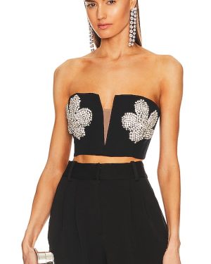 Bardot Ambiance Bustier Top in Black. Size 4.