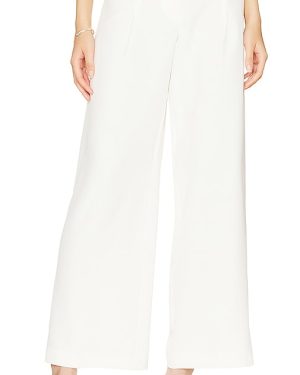 Bardot Cassian Tailored Pant in Ivory. Size 2, 4, 6, 8.