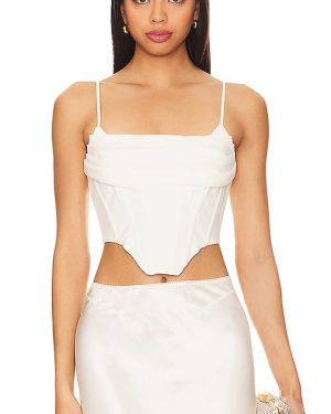 Bardot Jocosa Corset Top in White. Size 8.