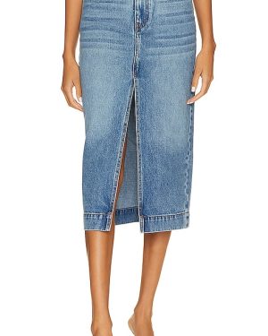 Bardot Jonah Midi Denim Skirt in Denim-Medium. Size 12, 2, 4, 6, 8.