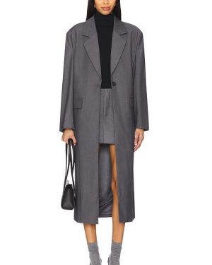 Bardot Maika Oversized Coat in Grey. Size S/M.
