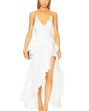Bardot Sorella Halter Dress in White. Size 4, 6, 8.