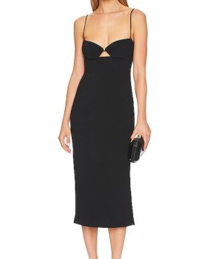 Bardot Vienna Midi Dress in Black. Size 12.