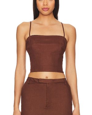 Bardot x REVOLVE Sita Top in Chocolate. Size 10, 6, 8.