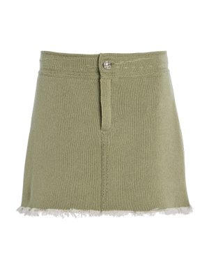 Barrie - Denim-Like Cashmere Mini Skirt - Green - S - Moda Operandi