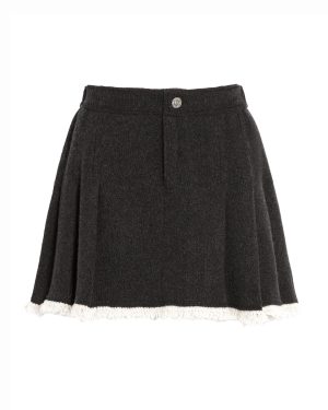 Barrie - Pleated Cashmere Mini Skirt - Black - XS - Moda Operandi