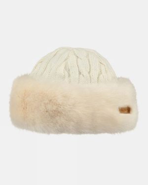 Barts Womens Fur Cable Bandhat Beanie - White
