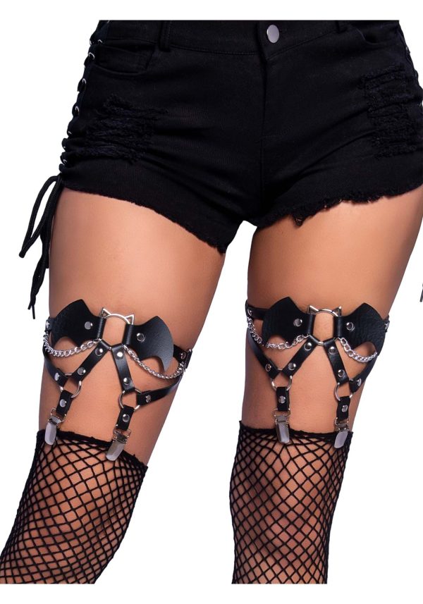 Bat Studded Women's Thigh High Garter | Fancy Dress Costume Accessories