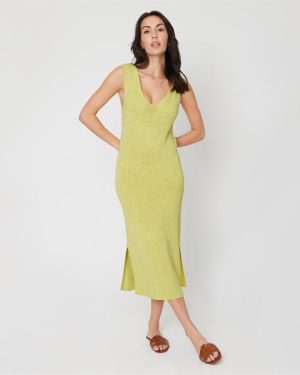Be You Knitted Midi Dress Womens - Green