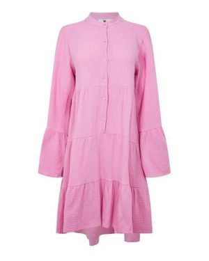 Be You Tiered Smock Dress - Pink