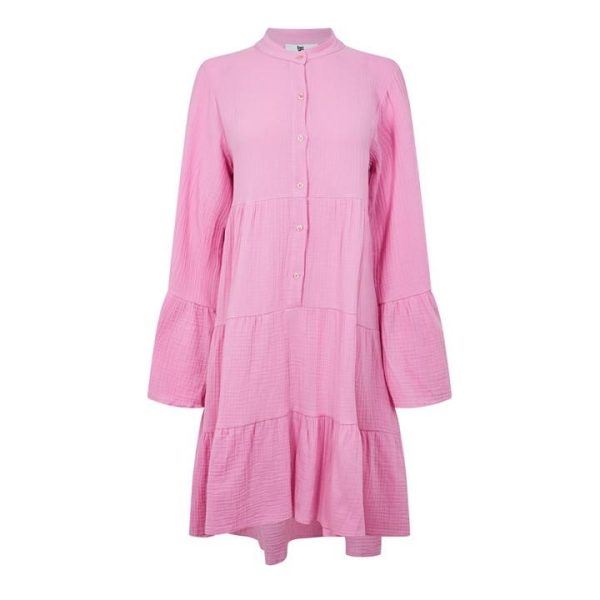 Be You Tiered Smock Dress - Pink