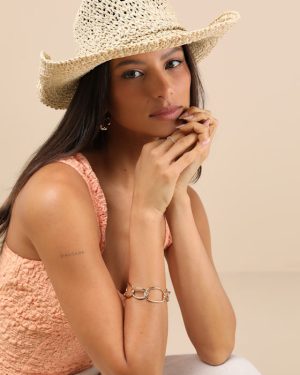 Beachside Charm Beige Woven Straw Sun Hat
