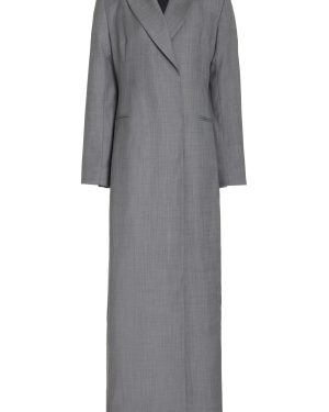 Beare Park - Tailored Wool Wrap Coat - Grey - AU 12 - Moda Operandi
