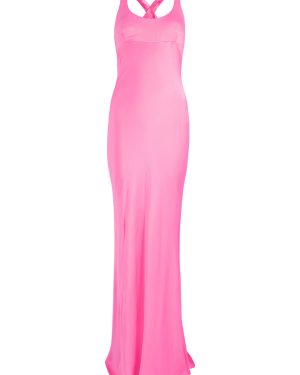 Bec & Bridge Maxina Satin Maxi Dress - Pink - 14 (UK14 / L)