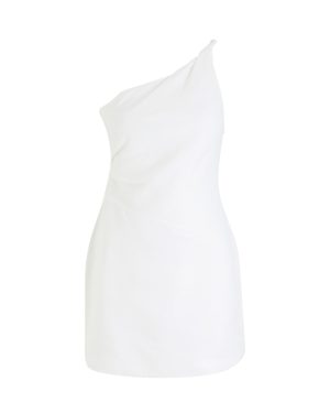 Bec & Bridge Melanie Asymmetric Linen Mini Dress - White - 6 (UK6 / XS)