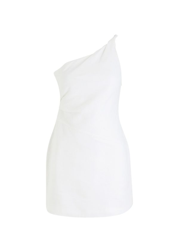 Bec & Bridge Melanie Asymmetric Linen Mini Dress - White - 6 (UK6 / XS)
