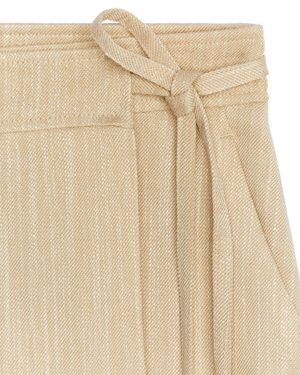 Beige Cargo Mini Skirt