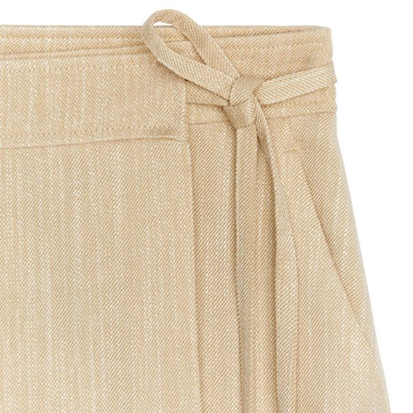 Beige Cargo Mini Skirt