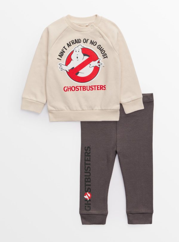 Beige Halloween Ghostbusters Beige Sweatshirt & Brown Leggings Set (3-6 Months) - Ghostbusters by Sainsbury's