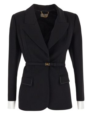 Belted blazer