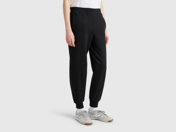 Benetton, Pure Cotton Joggers, size XXS, Black, Women