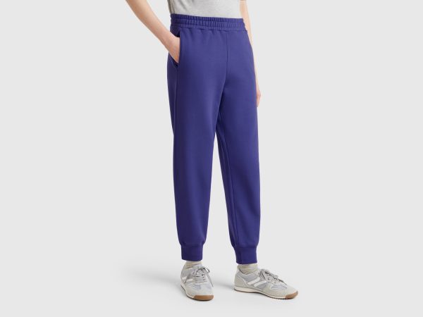 Benetton, Pure Cotton Joggers, size XXS, Blue, Women