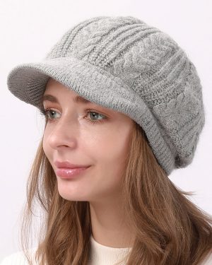 Beret Hat Knit Solid Color Daily Casual Fall Winter Caps For Women
