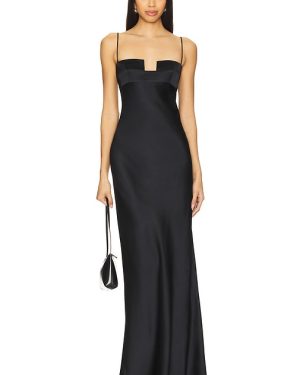 Bevza Square Bra Dress in Black. Size XS.
