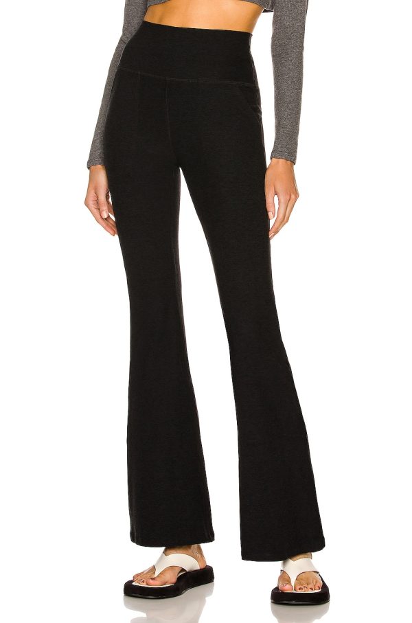 Beyond Yoga Spacedye All Day Flare High Waisted Pant in Darkest Night - Black. Size XS (also in ).