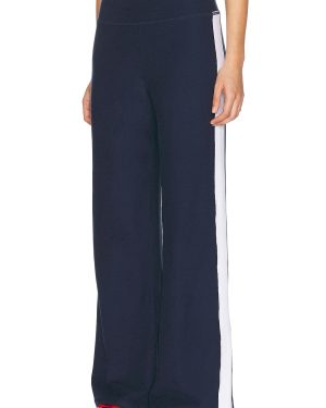 Beyond Yoga Spacedye Laid Back Stripe Pant in Nocturnal Navy & Cloud White - Navy. Size M (also in XS).