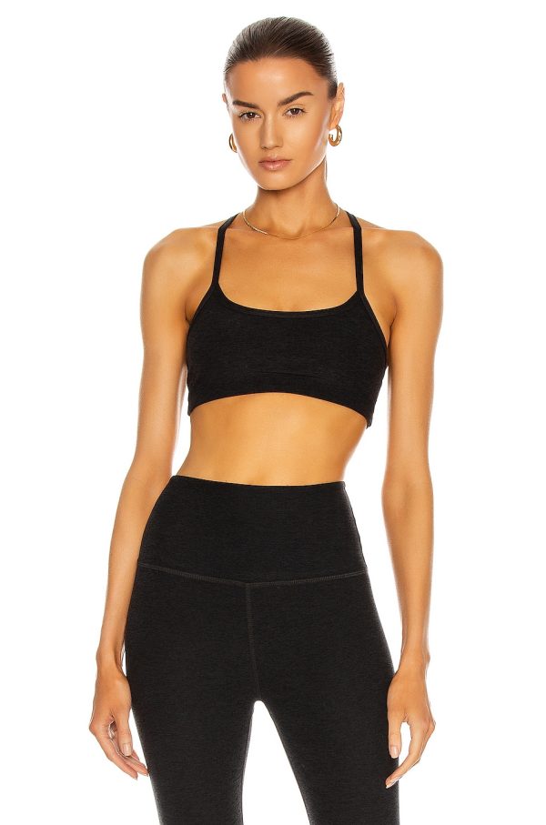 Beyond Yoga Spacedye Slim Racerback Bra in Darkest Night - Black. Size XS (also in ).