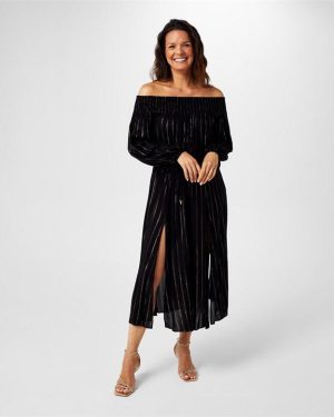 Biba Biba Bardot Maxi Dress - Black