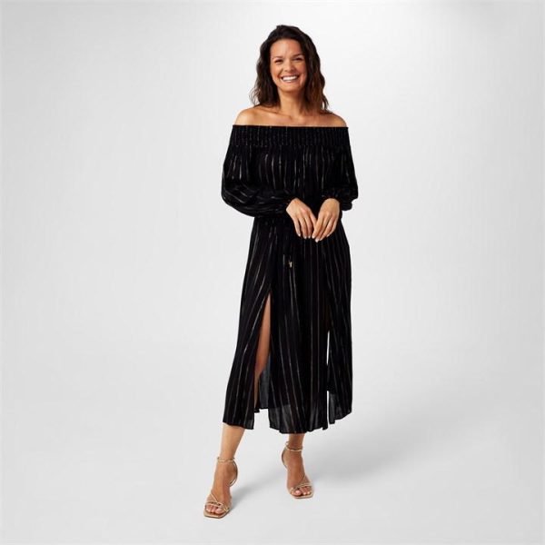Biba Biba Bardot Maxi Dress - Black