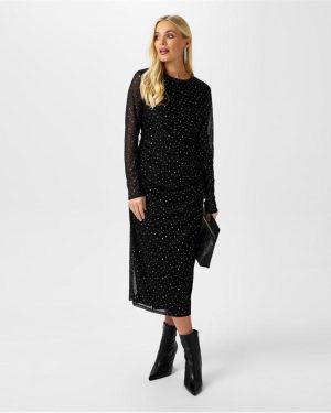 Biba Biba Sequin Mesh Dress - Black