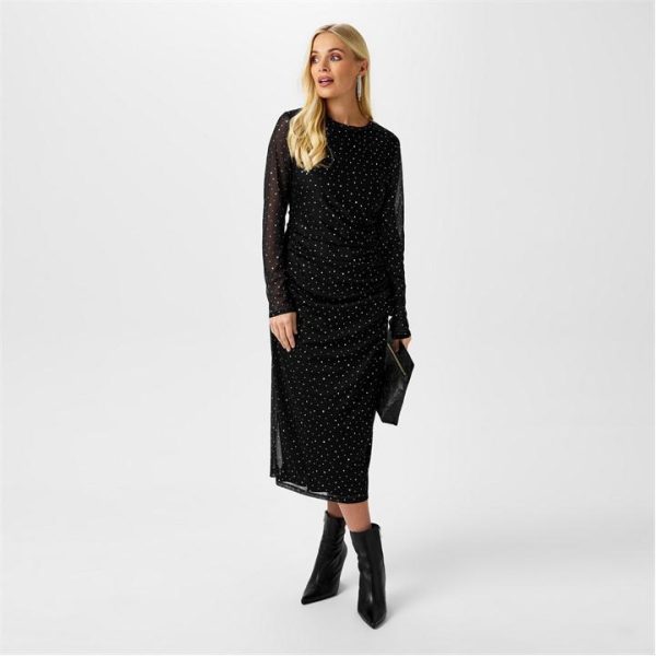 Biba Biba Sequin Mesh Dress - Black