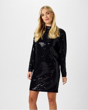 Biba Biba Sequin Tunic Dress - Black