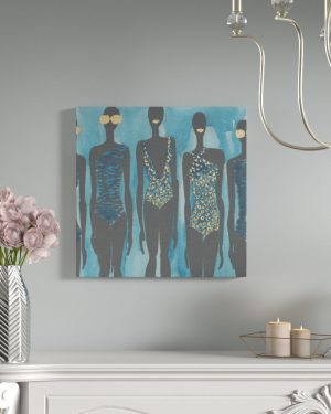 Bikini Class II - Wrapped Canvas Painting Print