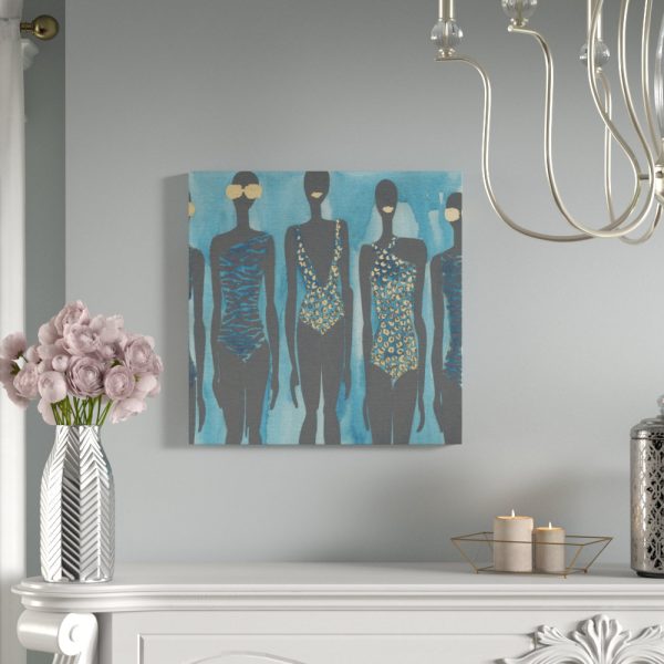 Bikini Class II - Wrapped Canvas Painting Print